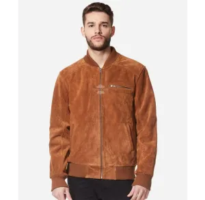 70'S CLASSIC BOMBER Leather JACKET SUEDE LEATHER RETRO JACKET