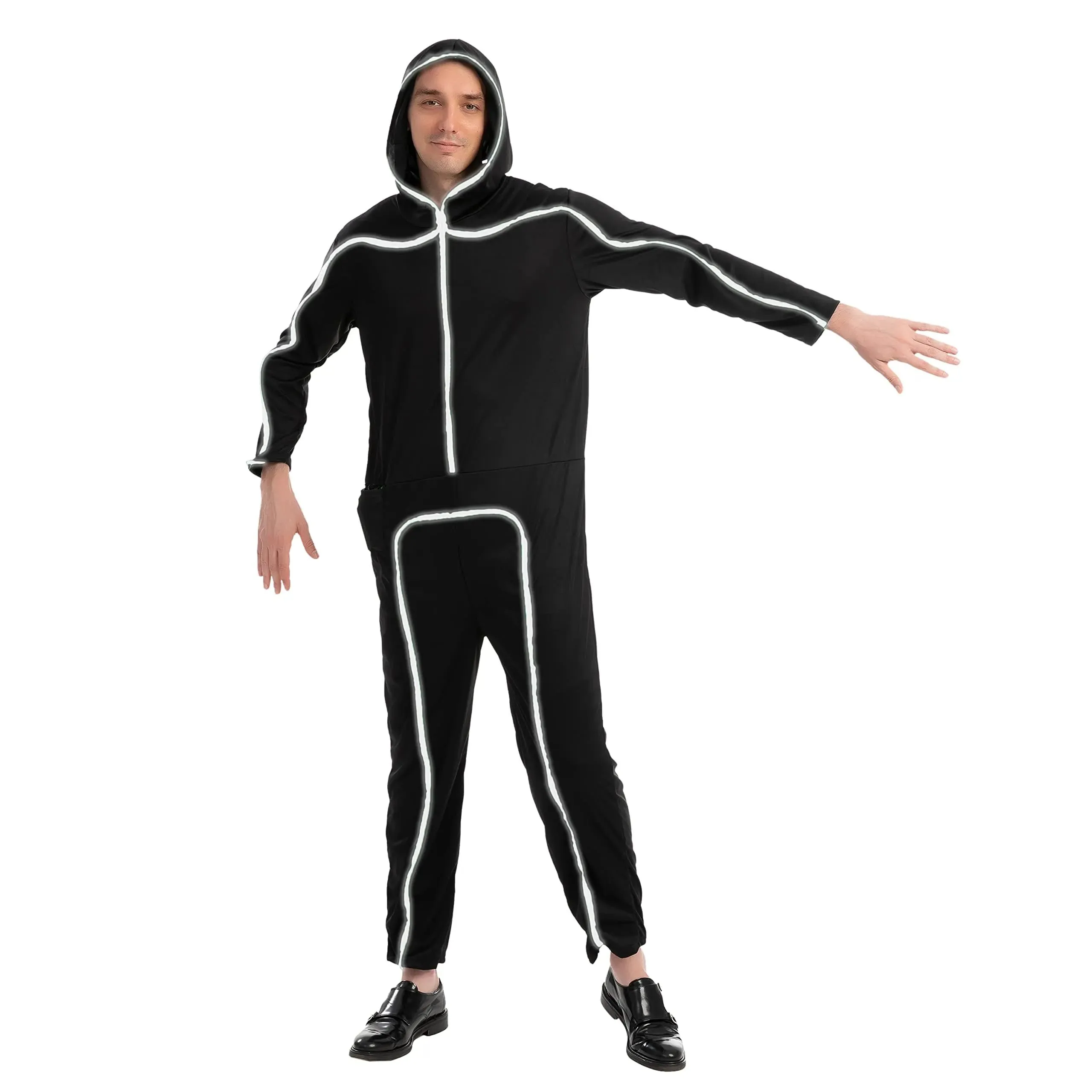 Adult Unisex LED Light Up Costume-white