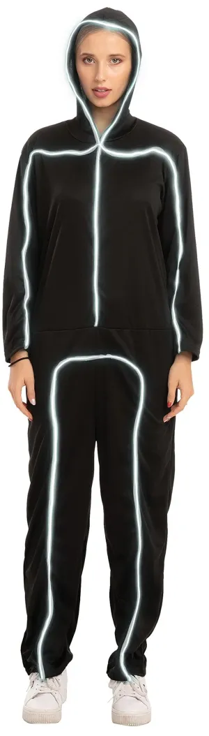 Adult Unisex LED Light Up Costume-white