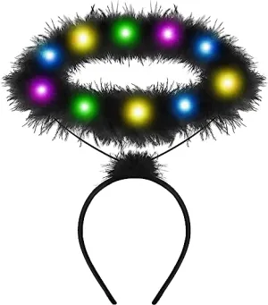 Black LED Angel Halo Headband
