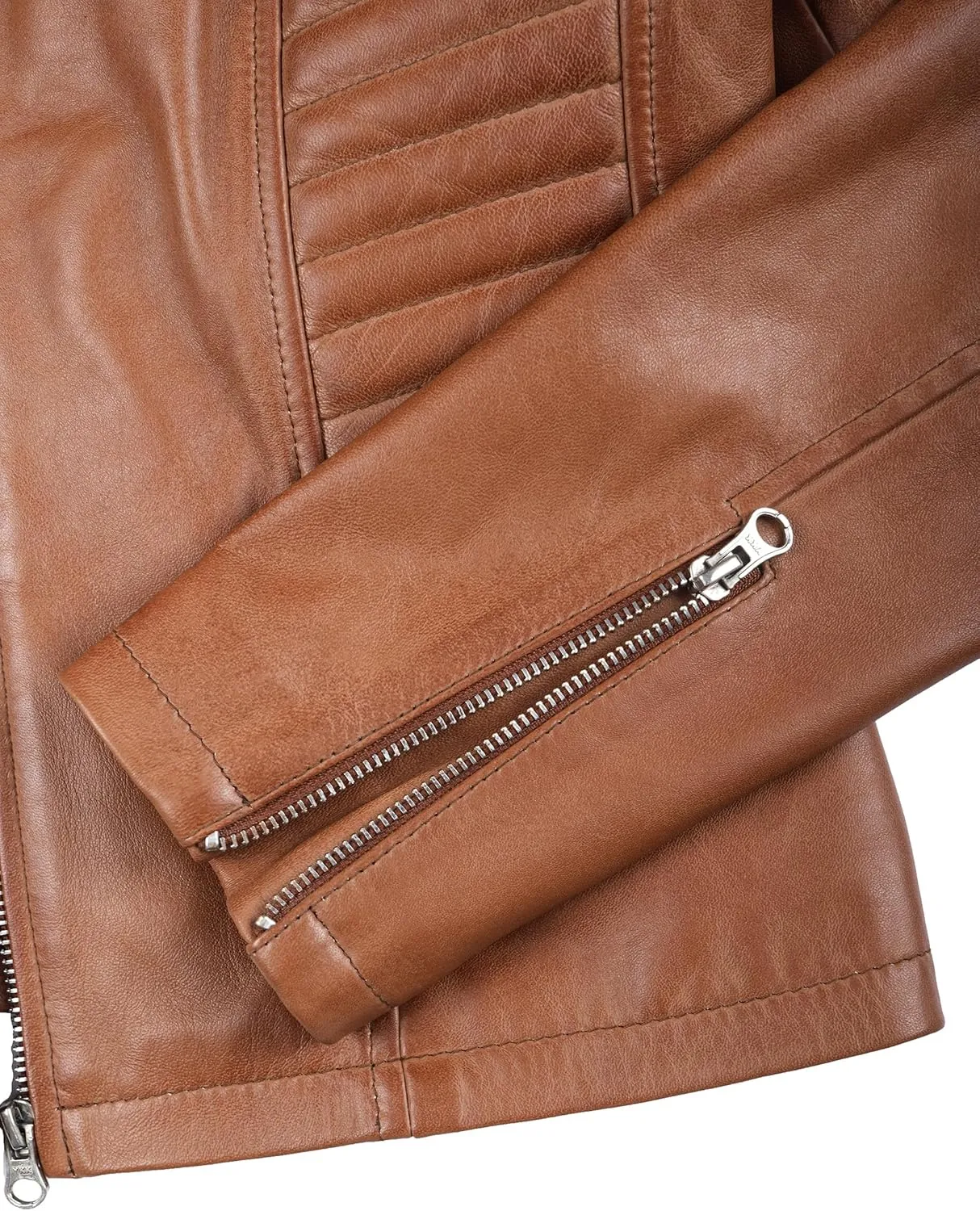 Blingsoul Real Leather Jacket Women - Cafe Racer Style Womens Leather Jackets