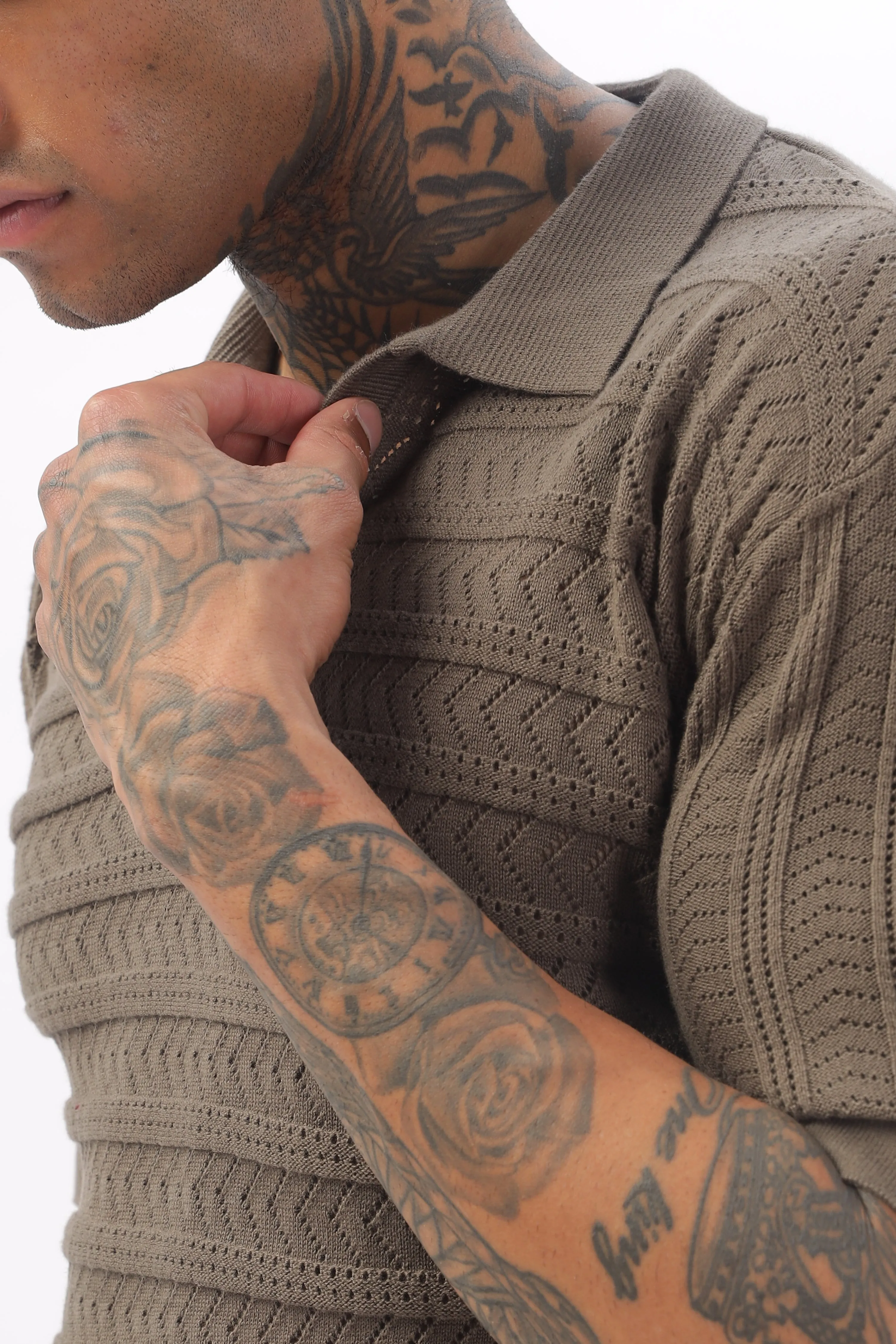 Chevron Classic Grey Polo T-shirt