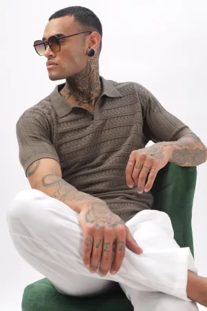 Chevron Classic Grey Polo T-shirt