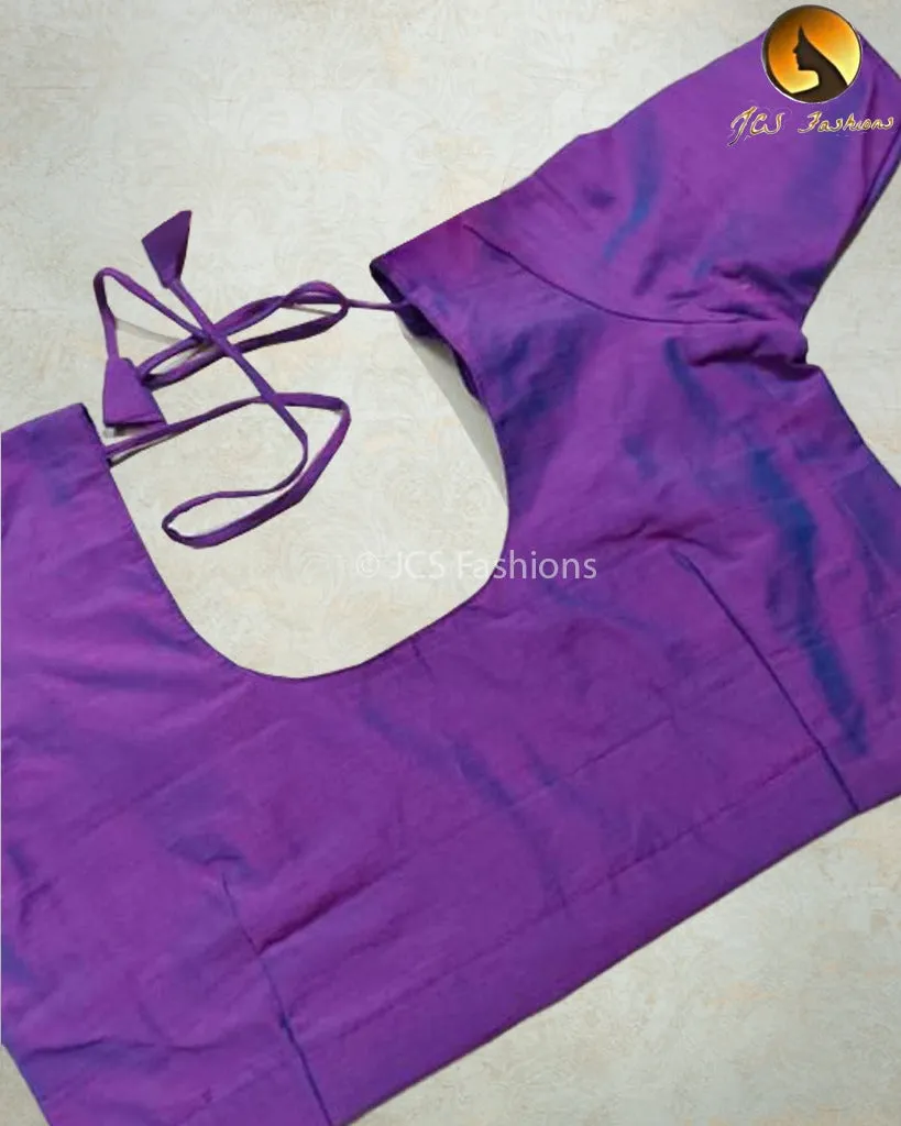 Chic Raw Silk Blouse: Elbow Sleeve and Back Knot - JCSFashions