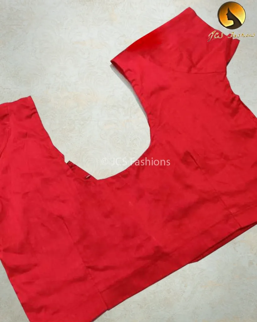 Chic Raw Silk Blouse: Elbow Sleeve and Back Knot - JCSFashions