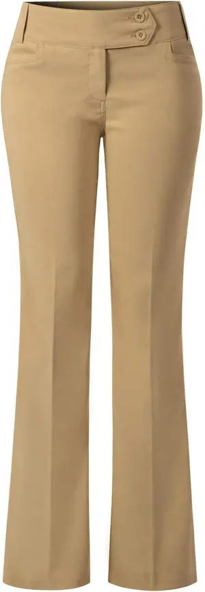 Design by Olivia Women's Relaxed Boot-Cut Office Pants Trousers Slacks