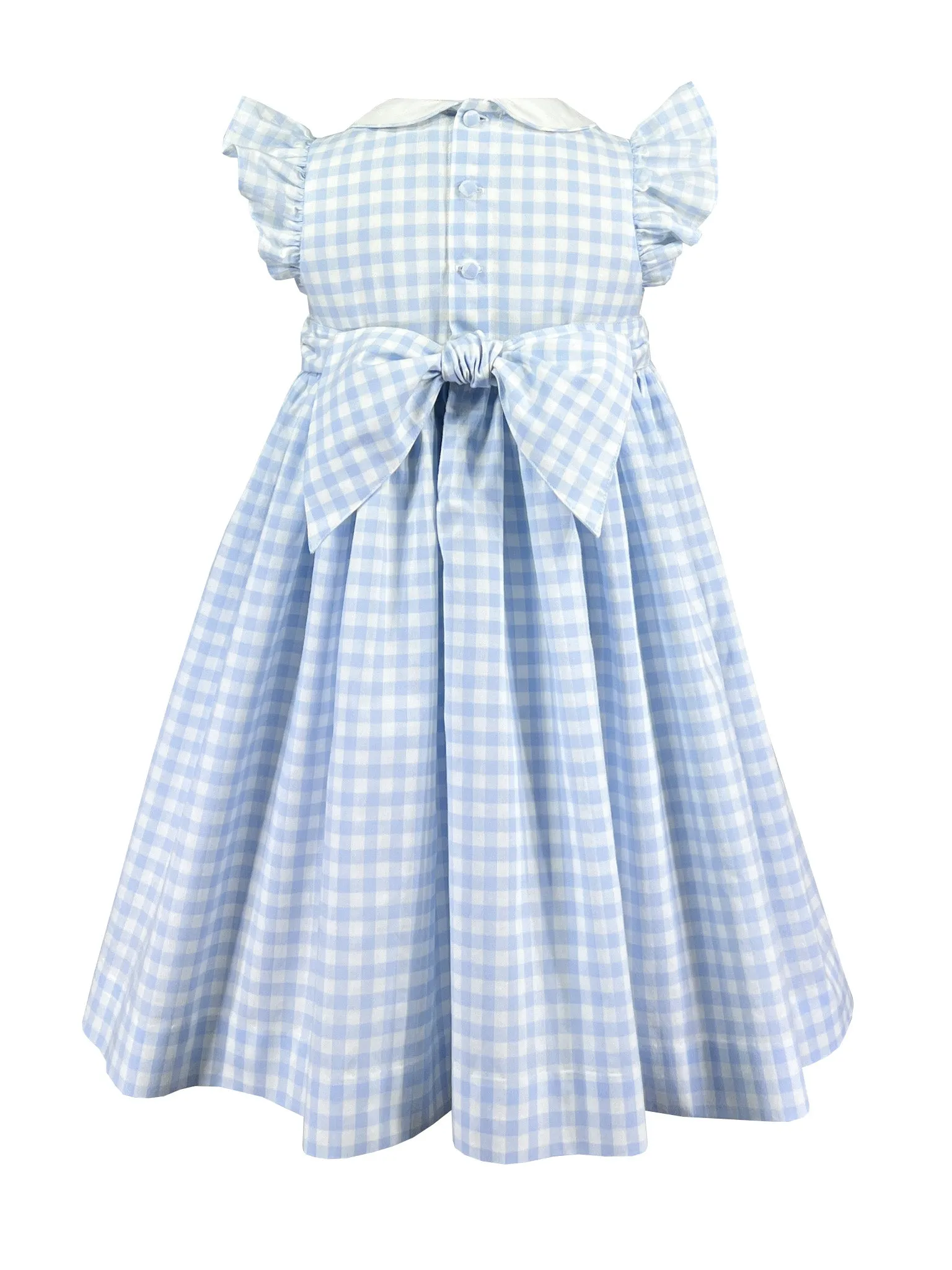 Dorothy Vichy Blue Gingham Smocked Dress