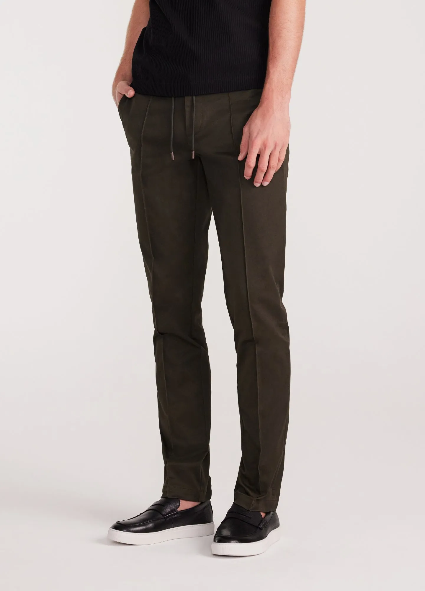 Drawstring Chinos Dark Khaki