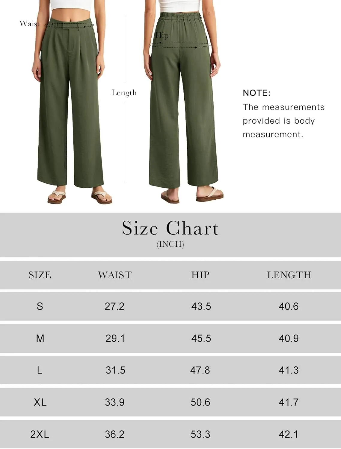 Feiersi Women's Wide Leg Pants Casual High Waisted Slacks Straight Dressy Pants Palazzo Trousers with Pockets
