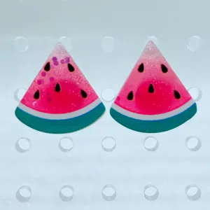 Instant Shipping! Watermelon Stud Earrings