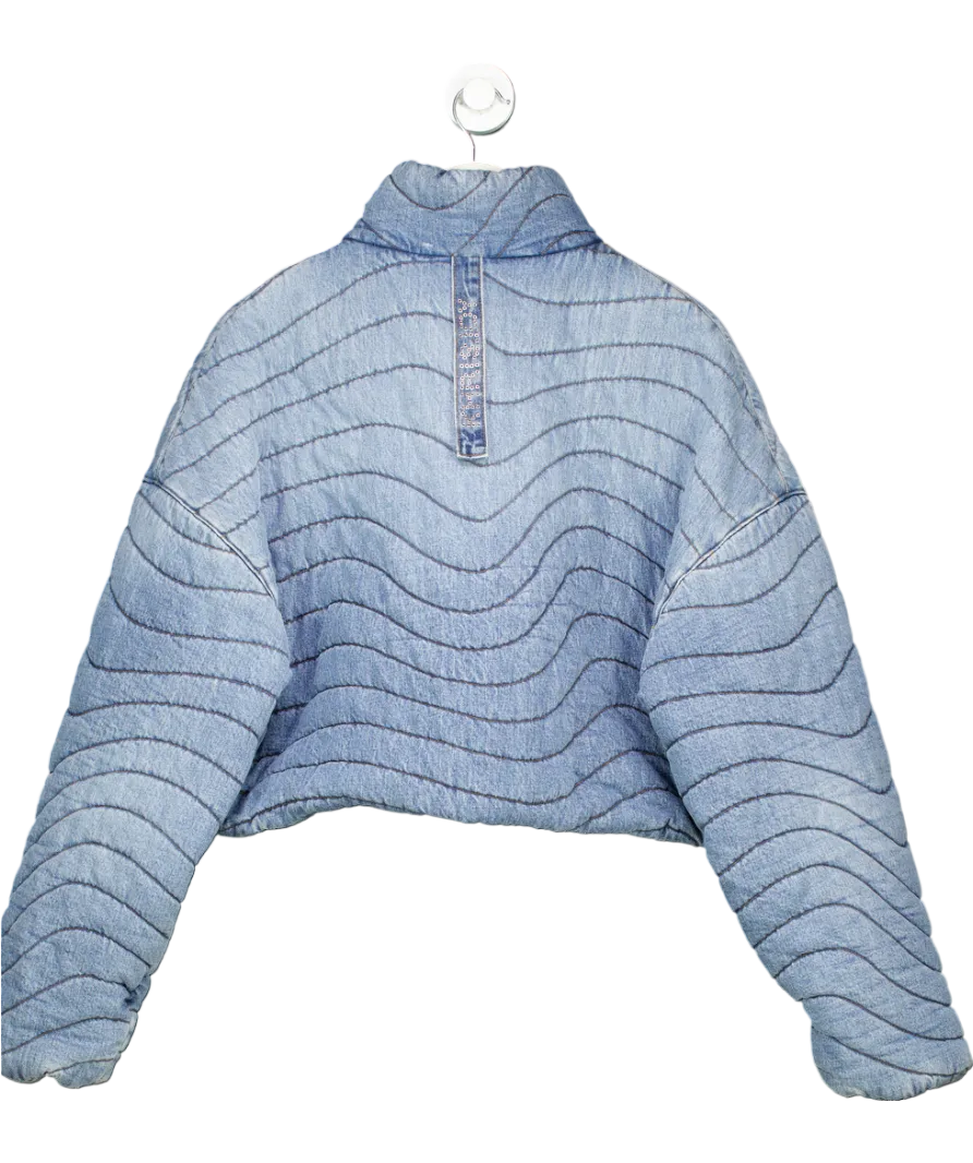 KHRISJOY Blue Quilted Denim Jacket UK M