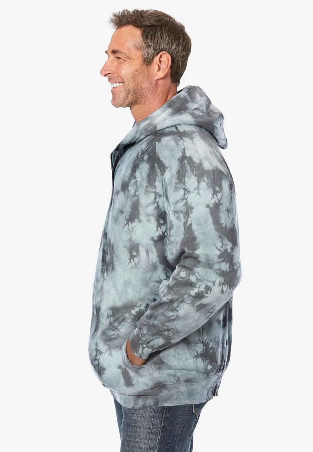 KingSize Men's Big & Tall Fleece Zip-front Hoodie Jacket