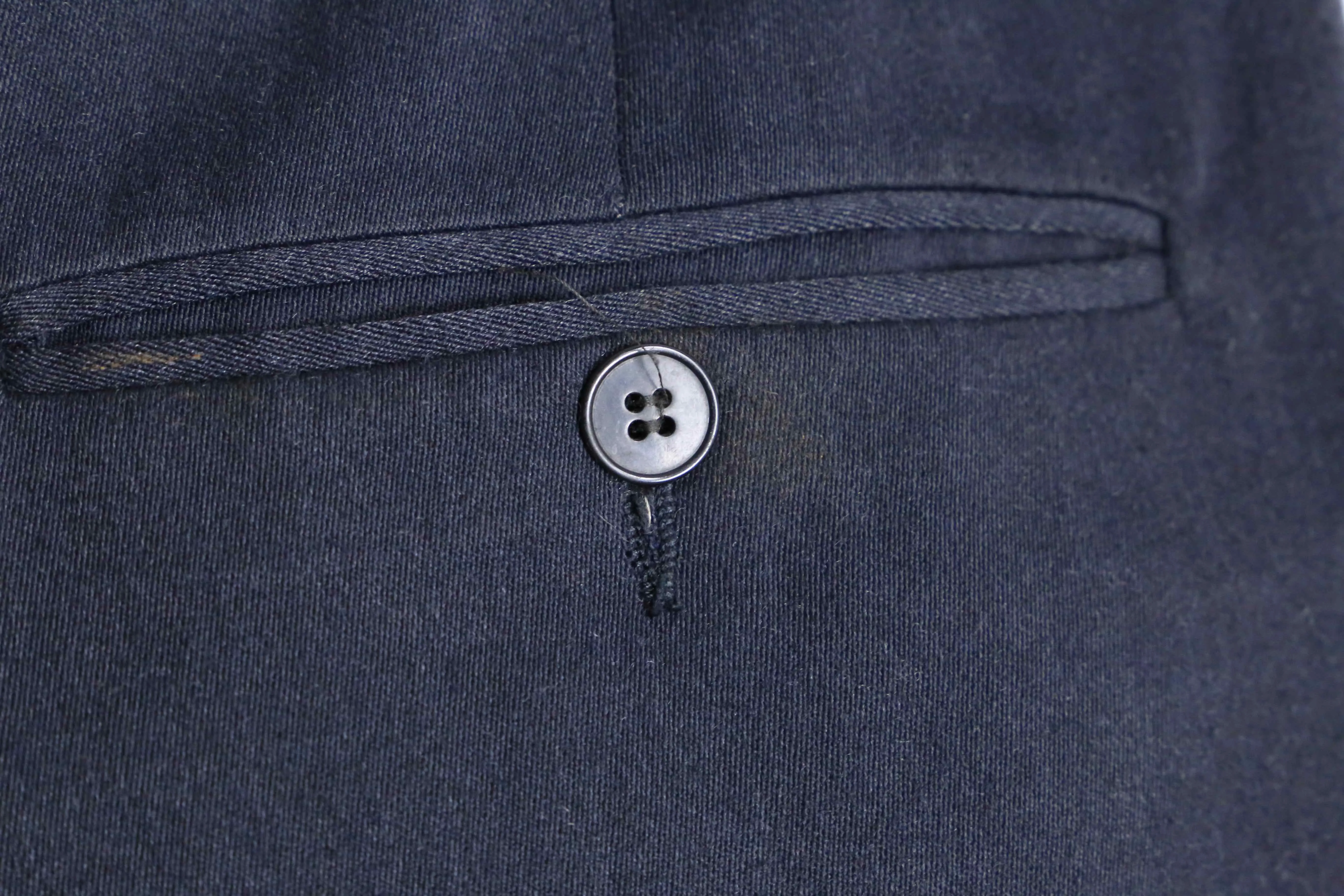 navy color wide tapered slacks