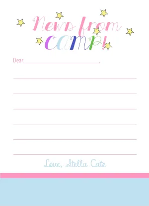 News from Camp Notepad-Lined