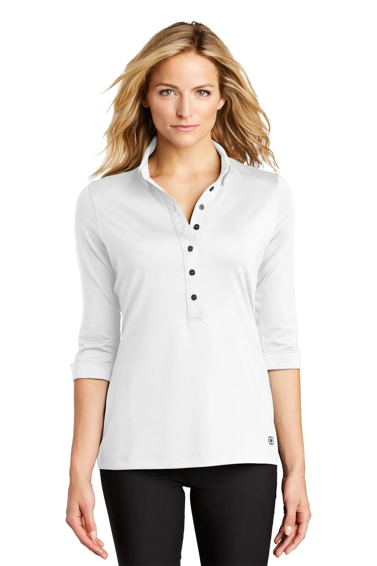 OGIO Ladies Gauge Customized Polos, White