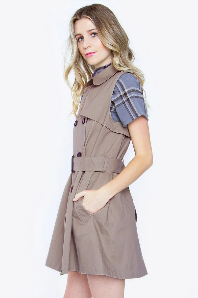 Parisian Chic Trench Vest