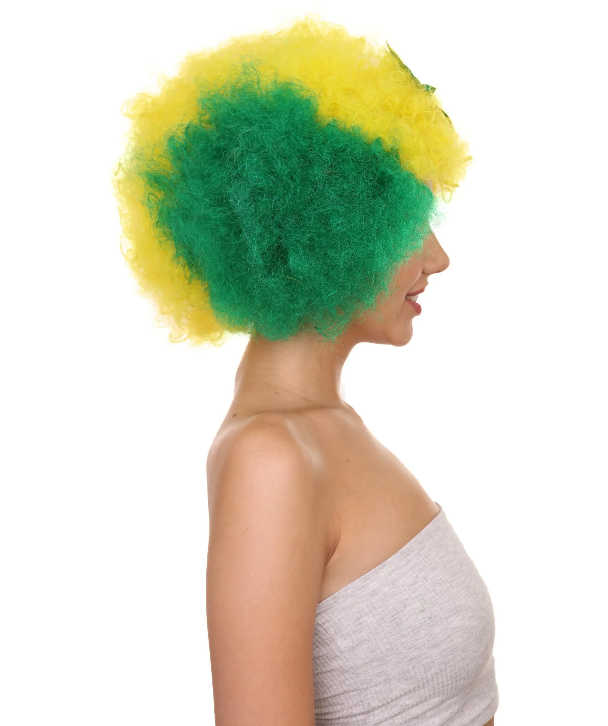 Senegal Flag Sport Afro Halloween Wig