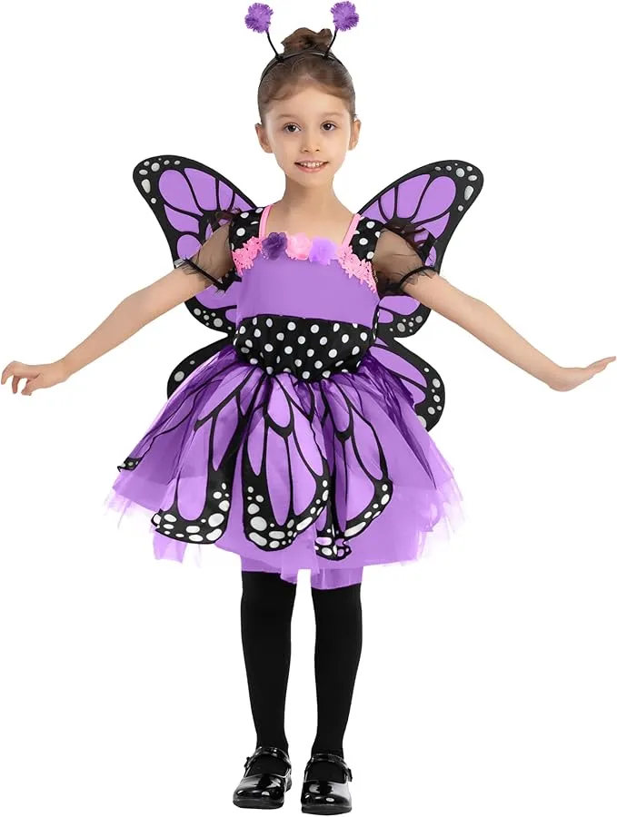 Spooktacular Creations Child Girl Butterfly Costume, Purple