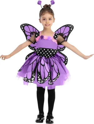 Spooktacular Creations Child Girl Butterfly Costume, Purple