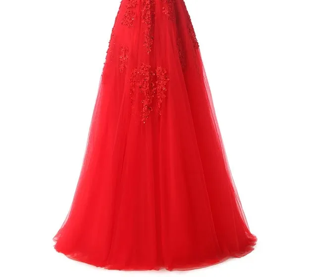 The Bride Banquet Sexy V-neck Half Sleeves Party Dress