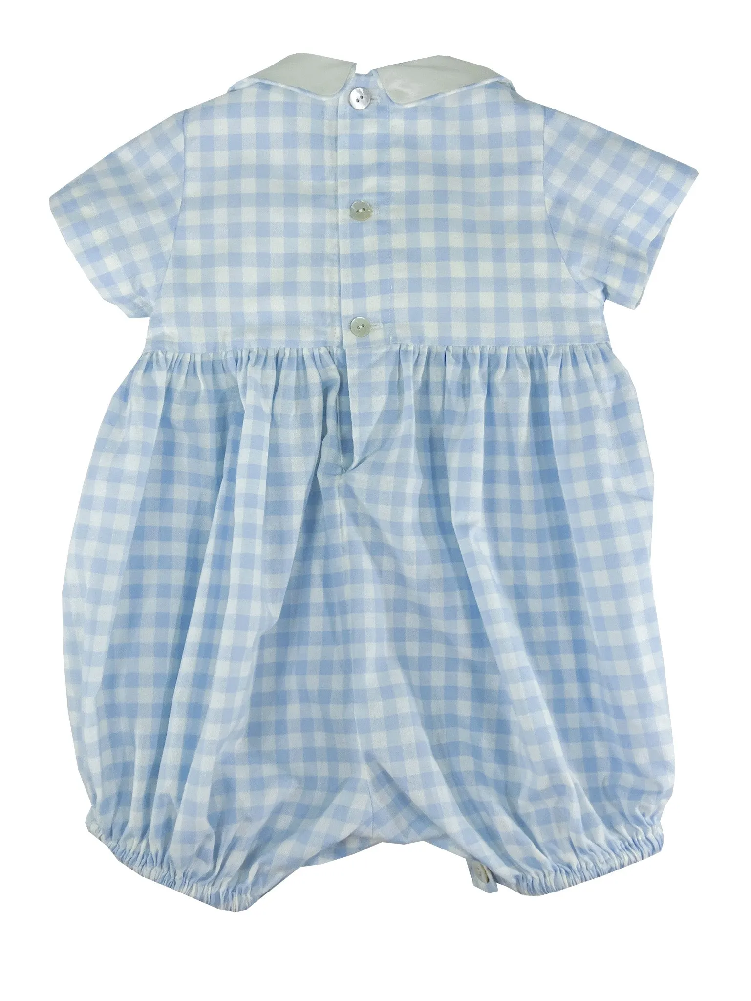 Vichy Blue Gingham Baby Boy Bubble