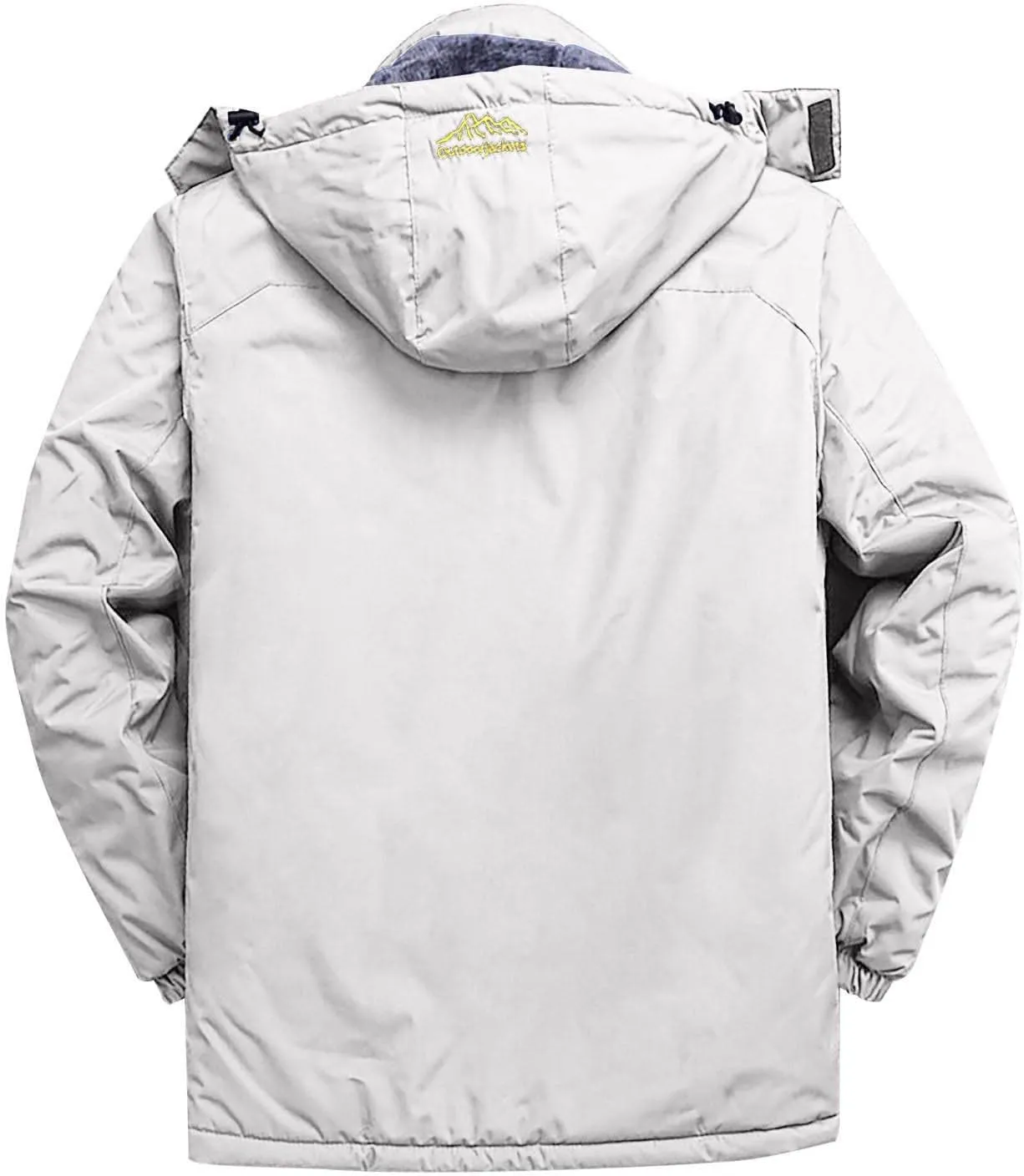 Waterproof Rain Jacket Women Lightweight Outdoor Raincoat Classic Fleece Lining Winter Warm Hoodie for Hiking Travel