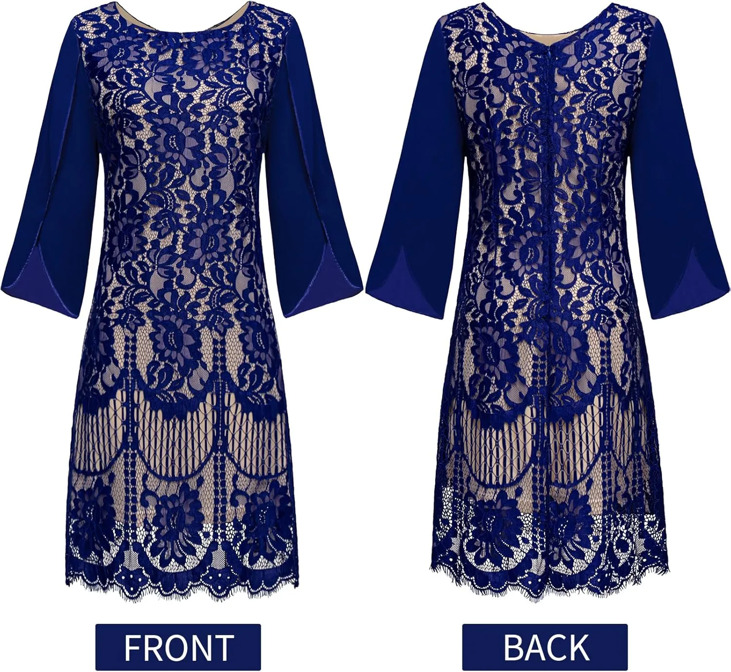 Wedding Guest Cocktail & Formal Dresses for Women - Lace Sequin Prom Evening Dress