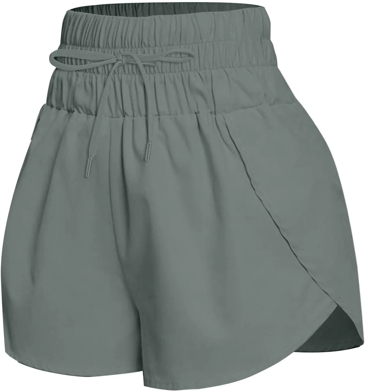 Women Casual Running Exercise Shorts Active Athletic Gym Workout Flowy Sweatpants Trendy Side Slit Casual Short Pants