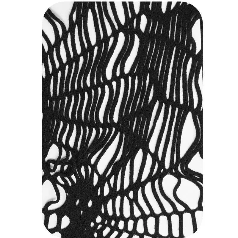 Women's Black Skull Fishnet Stockings for Halloween - Thin Polyester Design