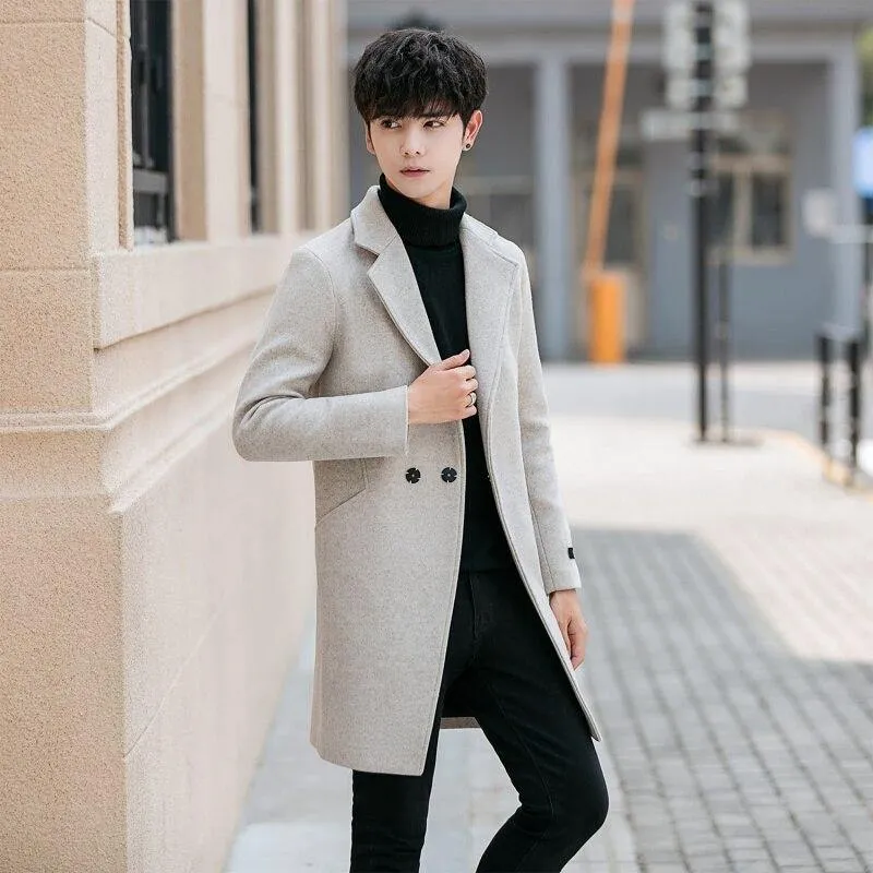 YASUG Casual Solid Color Men's Coat